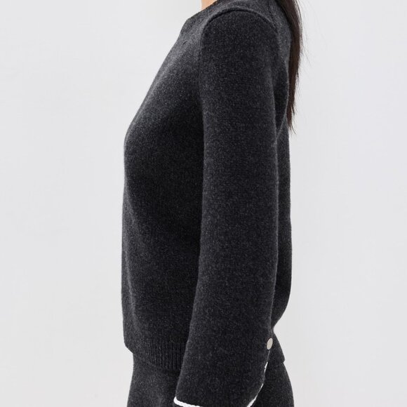 Theory Tweed Knit Pullover Top, Midweight Sweater, Crew Neck, Long Sleeve Sz S - Picture 6 of 12